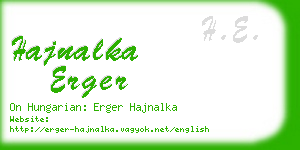 hajnalka erger business card